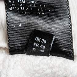 Pre Owned Amiri Off White Flame Logo Printed Cotton Oversized Hoodie M