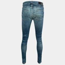 Amiri Blue Distressed Ripped-Detail Denim Jeans M Waist 32"