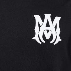 Amiri Black Logo Printed Cotton Knit T-Shirt S