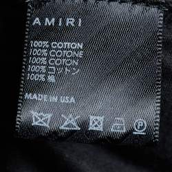 Amiri Black Logo Printed Cotton Knit T-Shirt S