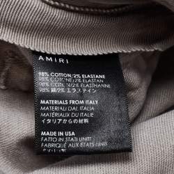 Amiri Light Grey Distressed Denim Patched Skinny Jeans XS Waist 29"