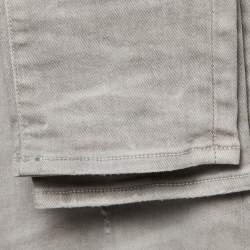Amiri Light Grey Distressed Denim Patched Skinny Jeans XS Waist 29"