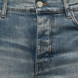 Amiri Blue Distressed Denim Slim Leg Jeans M Waist 32"
