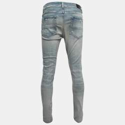 Amiri Blue Distressed Denim Slim Leg Jeans M Waist 32"