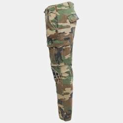 Amiri Multicolor Camouflage Distressed Cotton Cargo Pants M Waist 34