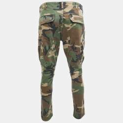Amiri Multicolor Camouflage Distressed Cotton Cargo Pants M Waist 34