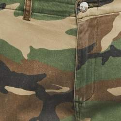Amiri Multicolor Camouflage Distressed Cotton Cargo Pants M Waist 34