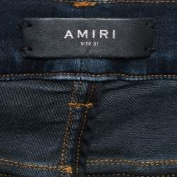 Amiri Dark Blue Washed Denim Jeans S Waist 27"