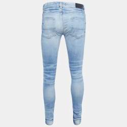 Amiri Blue Washed & Distressed Denim Jeans S Waist 30"