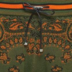 Amiri Green Bandana Print Knit Drawstring Shorts L