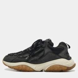 Amiri Black Nubuck Leather Bone Runner Lace Up Sneakers Size 40