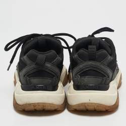 Amiri Black Nubuck Leather Bone Runner Lace Up Sneakers Size 40