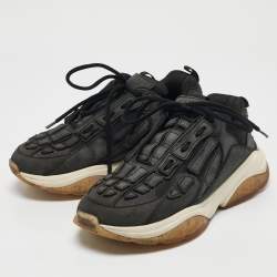 Amiri Black Nubuck Leather Bone Runner Lace Up Sneakers Size 40