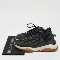 Amiri Black Nubuck Leather Bone Runner Lace Up Sneakers Size 40
