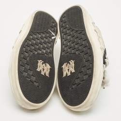 Amiri Black/Off White Suede Sunset Skate Low Top Sneakers Size 42