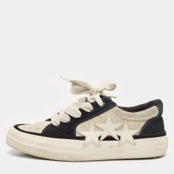 Amiri Black/Off White Suede Sunset Skate Low Top Sneakers Size 42