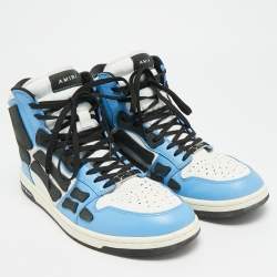 Pre Owned Amiri Skel Size 43 Multicolor Nubuck and Leather High Top Sneakers