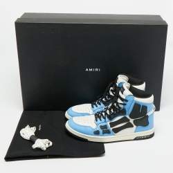 Pre Owned Amiri Skel Size 43 Multicolor Nubuck and Leather High Top Sneakers