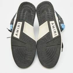 Pre Owned Amiri Skel Size 43 Multicolor Nubuck and Leather High Top Sneakers