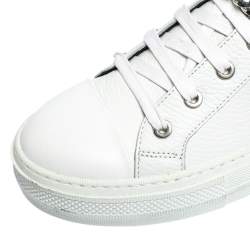 Amiri White/Black Leather Bandana Sunset Lace High Top Sneakers Size 42