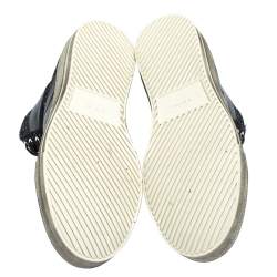 Pre Owned Amiri Black Glitter and Leather Vintage Sunset High Top Sneakers Size 42