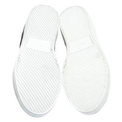 Pre Owned Amiri Brown/Black Leopard Print Calfhair and Leather Sunset High Top Sneakers Size 40