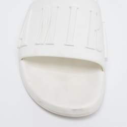 Amiri White Rubber Logo Pool Slide Sandal Size 44