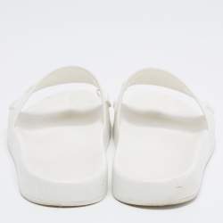 Amiri White Rubber Logo Pool Slide Sandal Size 44