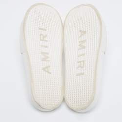 Amiri White Rubber Logo Pool Slide Sandal Size 44