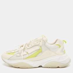 Amiri Tricolor Leather and Mesh Bone Runner Low Top Sneakers Size 43
