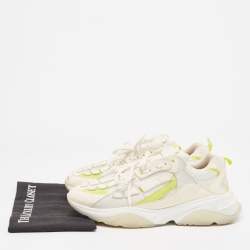 Amiri Tricolor Leather and Mesh Bone Runner Low Top Sneakers Size 43
