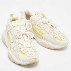 Amiri Tricolor Leather and Mesh Bone Runner Low Top Sneakers Size 43