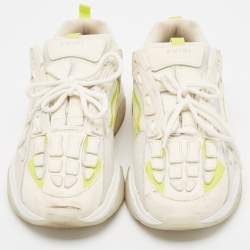 Amiri Tricolor Leather and Mesh Bone Runner Low Top Sneakers Size 43