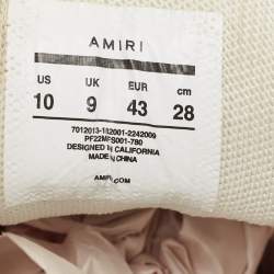 Amiri Tricolor Leather and Mesh Bone Runner Low Top Sneakers Size 43