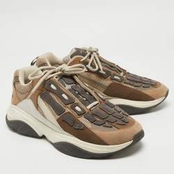 Amiri Beige/Grey Suede Runner Trainers Sneakers Size 46