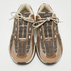 Amiri Beige/Grey Suede Runner Trainers Sneakers Size 46