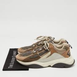 Amiri Beige/Grey Suede Runner Trainers Sneakers Size 46