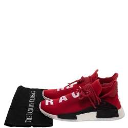 Pre Owned Pharrell x Adidas HU NMD Red Human Race Sneakers Size 42