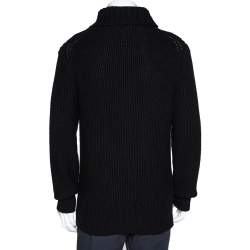 Ann Demeulemeester Black Alpaca Wool Knit Pepito Roll Neck Jumper M