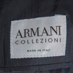 مملوكة مسبقًا Armani Collezioni Black Wool Button Front Tailored Blazer 3XL