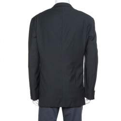مملوكة مسبقًا Armani Collezioni Black Wool Button Front Tailored Blazer 3XL