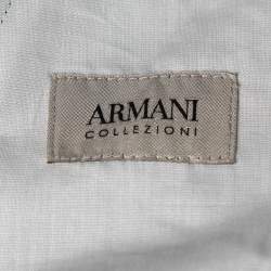 مملوكة مسبقًا بنطلون أرماني كالزوني قطن أزرق كحلي قصة إعتيادية مقاس خصر 37 إكس إكس لارج