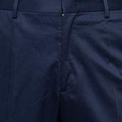 مملوكة مسبقًا بنطلون أرماني كالزوني قطن أزرق كحلي قصة إعتيادية مقاس خصر 37 إكس إكس لارج