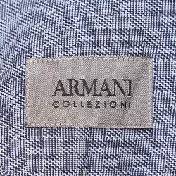 Pre Owned Armani Collezioni Blue Cotton Long Sleeve Button Front Shirt XL