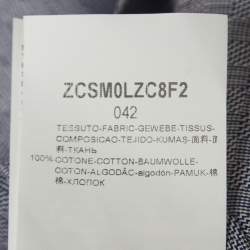 Pre Owned Armani Collezioni Blue Micro Checks Cotton Long Sleeve Shirt XL