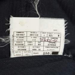 Pre Owned Armani Collezioni Navy Blue Striped Wool Tailored Trousers XL