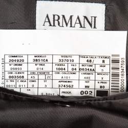 Armani Collezioni Grey Pinstripe Single Breasted Blazer M