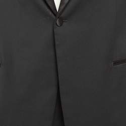 Armani Collezioni Black Wool Tailored Suit 4XL