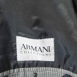 Armani Collezioni Grey Pinstripe Wool Blend Single Breasted Pants Suit XL