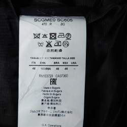 Pre Owned Armani Collezioni Brown Checkered Wool M-Line Blazer L